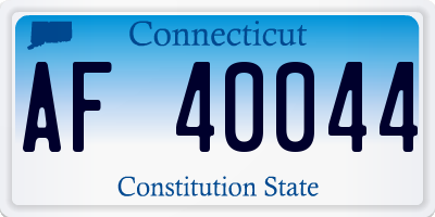 CT license plate AF40044