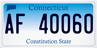 CT license plate AF40060