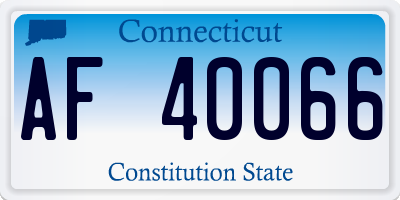 CT license plate AF40066