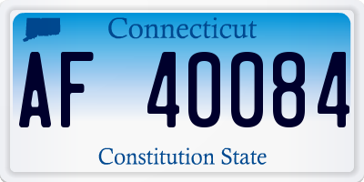 CT license plate AF40084