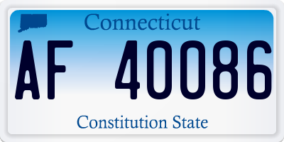 CT license plate AF40086