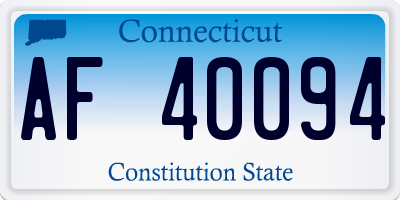 CT license plate AF40094