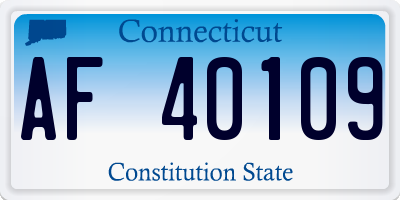 CT license plate AF40109