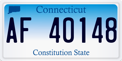 CT license plate AF40148