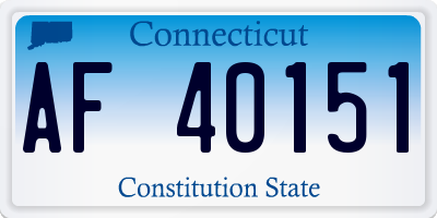 CT license plate AF40151