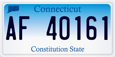 CT license plate AF40161