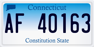 CT license plate AF40163
