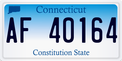CT license plate AF40164