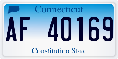 CT license plate AF40169