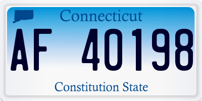 CT license plate AF40198