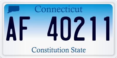 CT license plate AF40211