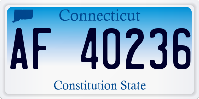 CT license plate AF40236