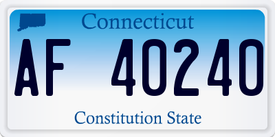 CT license plate AF40240