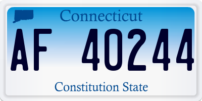 CT license plate AF40244
