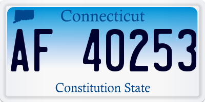 CT license plate AF40253
