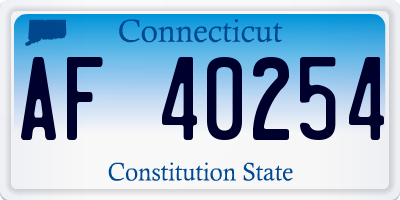 CT license plate AF40254