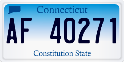 CT license plate AF40271