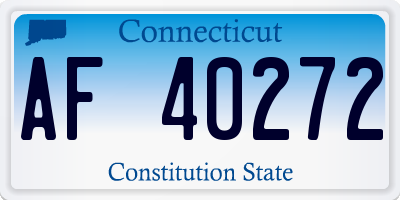 CT license plate AF40272