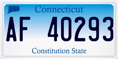 CT license plate AF40293