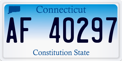CT license plate AF40297