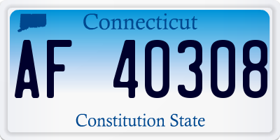 CT license plate AF40308