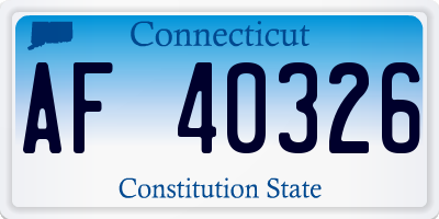 CT license plate AF40326