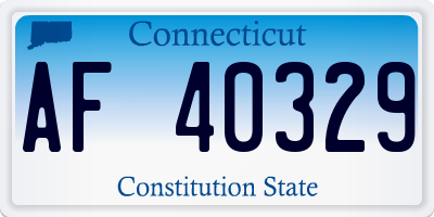 CT license plate AF40329