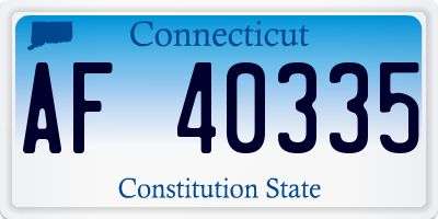 CT license plate AF40335