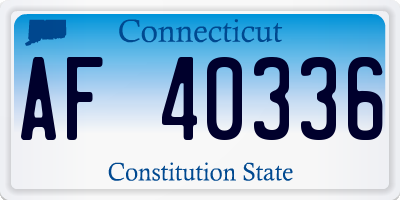 CT license plate AF40336
