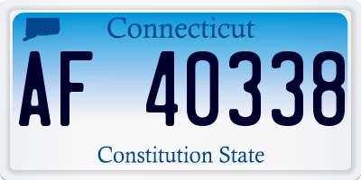 CT license plate AF40338