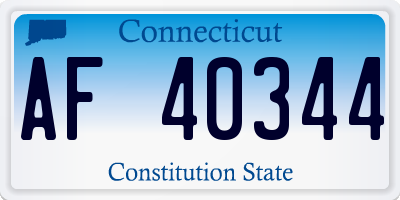 CT license plate AF40344