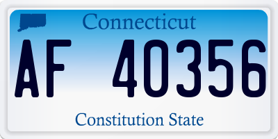 CT license plate AF40356