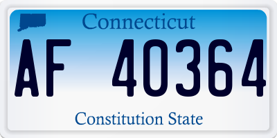 CT license plate AF40364