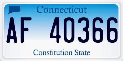 CT license plate AF40366