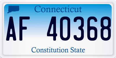 CT license plate AF40368