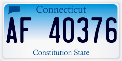 CT license plate AF40376