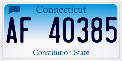 CT license plate AF40385