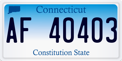 CT license plate AF40403