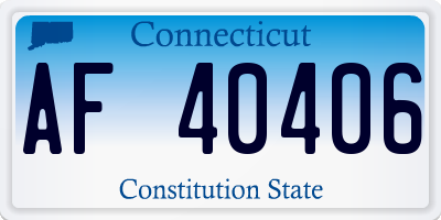 CT license plate AF40406