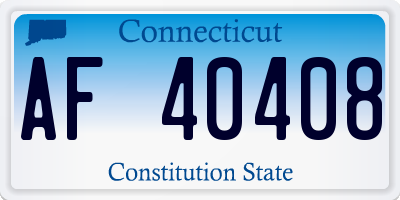 CT license plate AF40408
