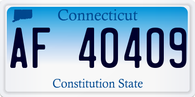 CT license plate AF40409