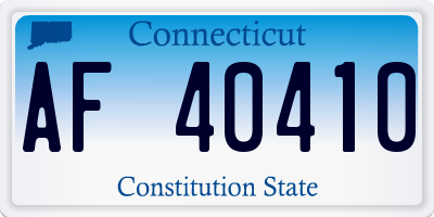 CT license plate AF40410