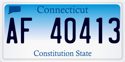 CT license plate AF40413