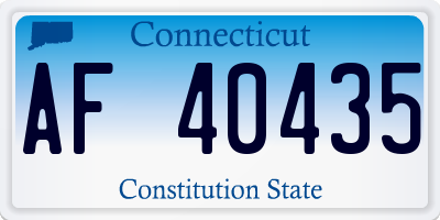 CT license plate AF40435