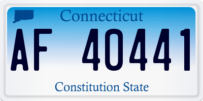 CT license plate AF40441