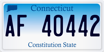 CT license plate AF40442
