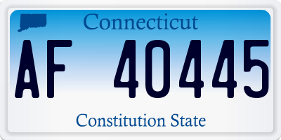 CT license plate AF40445