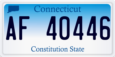 CT license plate AF40446