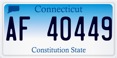 CT license plate AF40449