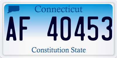 CT license plate AF40453